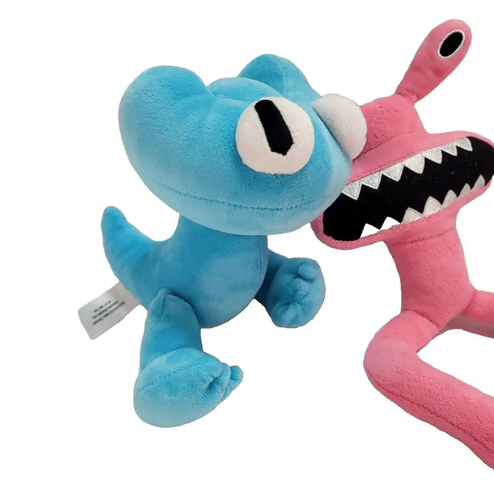Rainbow Friends Cyan blue & pink monster plush Alien stuffed Creatures 8